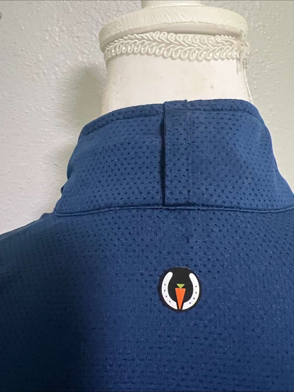 Kerrits Ice Fil Lite Long Sleeve Riding Shirt Blue Medium | UPF 30 Sun Shirt - Picture 3 of 5